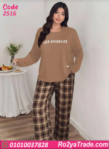 طقم بيجامة شتوي بيج سايز