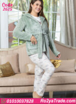 بيجامة حريمي شتوي 3 قطع