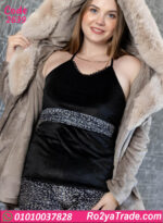 بيجامه حريمي شتوي قطيفة بفرو