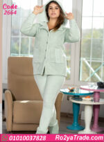 بيجامه حريمي شتوي قطيفة بكابيشو