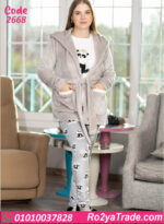 بيجامة شتوي حريمي بالروب