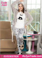 بيجامة شتوي حريمي بالروب