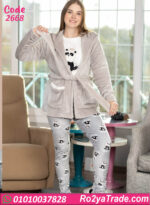 بيجامة شتوي حريمي بالروب