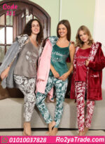 بيجامة حريمي شتوي 3 قطع