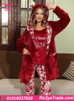 بيجامة حريمي شتوي 3 قطع