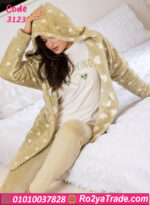 طقم شتوي هودي حريمي