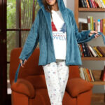 بيجامة حريمي شتوي 3 قطع