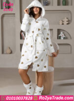 روب قطيفة شتوي قلوب