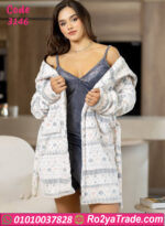 طقم شورت شتوي قطيفة بالروب