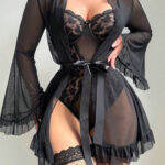 لانجري طويل شيفون دانتيل حريمي