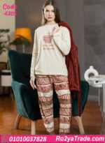 بيجامة حريمي شتوي مع روب