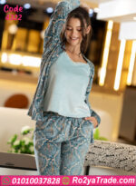 بيجامة شتوي فرو 3 قطع