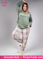 بيجامة قطيفة بيج سايز