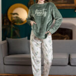 بيجامة حريمي شتوي قطعتين