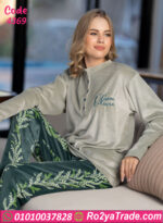 بيجامة قطيفة مريحة