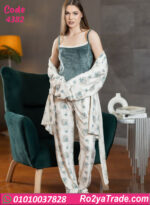 بيجامة حريمي شتوي مع روب