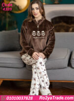 بيجامة حريمي شتوي قطعتين