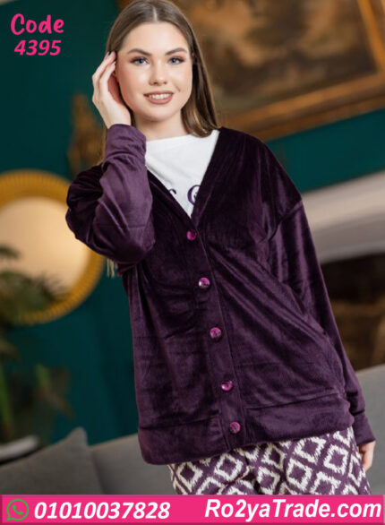 بيجامة حريمي شتوي مع جاكيت