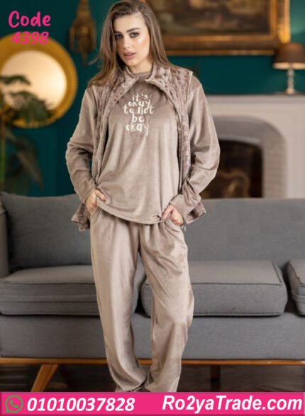 بيجامة حريمي شتوي قطعتين