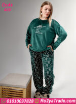 بيجامة قطيفة بيج سايز