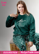 بيجامة قطيفة بيج سايز