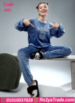 بيجامة شتوي حريمي وان سايز