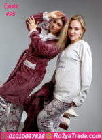 بيجامة شتوي حريمي وان سايز
