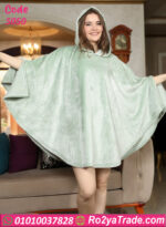 بونشو حريمي شتوي واسع قطيفة حرية حركة