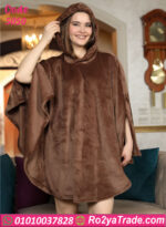 بونشو شتوي حريمي قطيفة ناعمة تصميم واسع للبيت