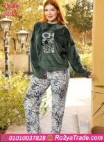 طقم قطيفة شتوي نسائي