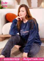 بيجامات شتوي قطيفة نسائي