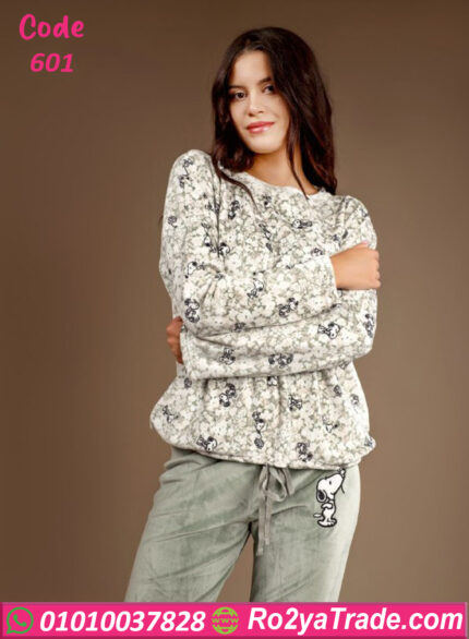 بيجامة شتوي نسائي فرو