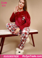 بيجامة شتوي حريمي قطيفة
