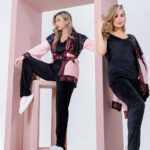 بيجامة قطيفة شتوي بالجاكيت