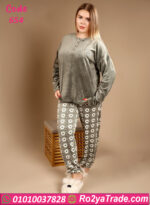 بيجامة شتوي بيج سايز قطيفة