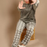 بيجامة شتوي بيج سايز قطيفة