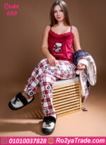 بيجامة حريمي شتوي 3 قطع