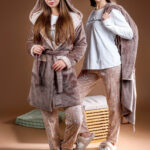 بيجامة حريمي شتوي 3 قطع