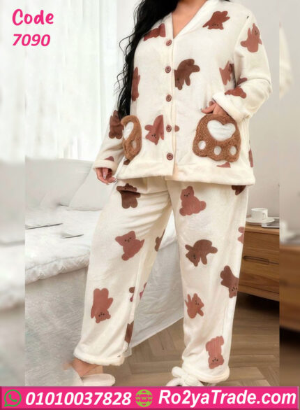 بيجامة حريمي شتوي قطيفة