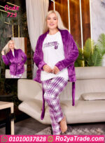 بيجامة شتوي قطيفة حريمي