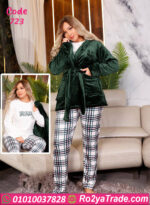 بيجامة شتوي قطيفة حريمي