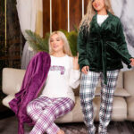 بيجامة شتوي قطيفة حريمي