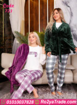 بيجامة شتوي قطيفة حريمي