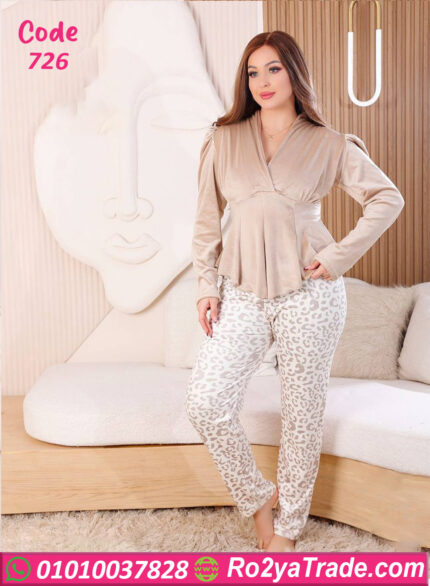 بيجامة شتوي حريمي قطيفة