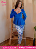 بيجامة قطيفة شتوي peplum