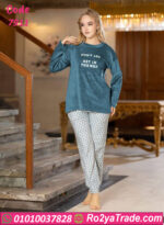 بيجامة شتوي قطيفة حريمي