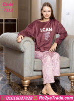 بيجامة شتوي قطيفة بناتي