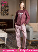 بيجامة شتوي قطيفة بناتي