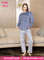 بيجامة قطيفة شتوي باريس