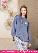 بيجامة قطيفة شتوي باريس